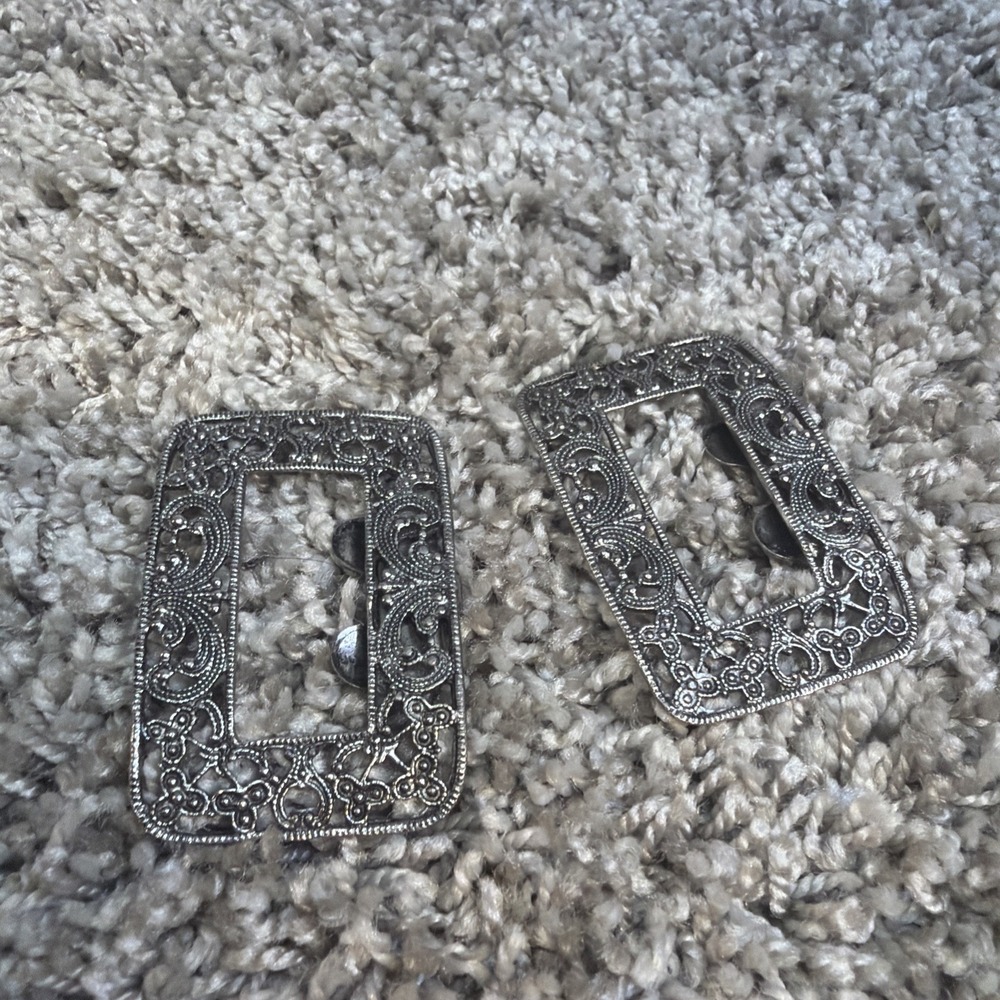 Vintage Shoe Clips metal see photos
